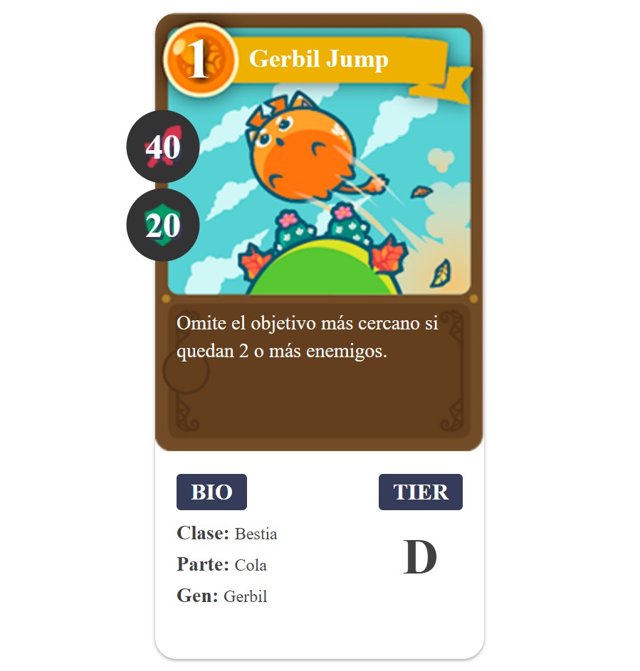 Cartão Gerbil Jump Card Besta Axie Infinity Jump Card